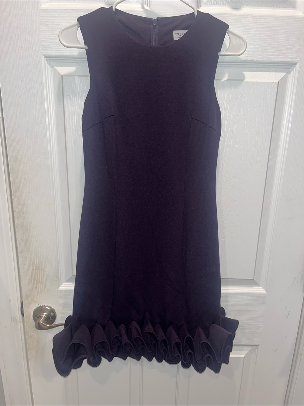Sleeveless Plum Dress with Ruffle Hem